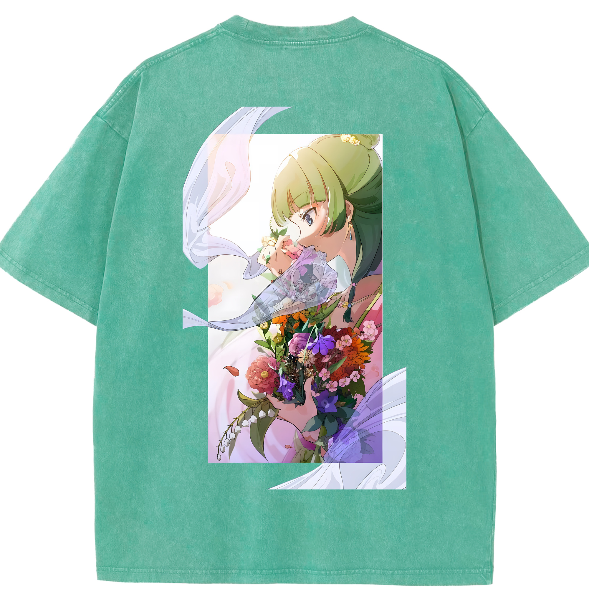 （画像用） 薬屋のひとりごと The Apothecary Diaries 綿100% ヴィンテージ風 半袖Tシャツ（背面プリント）